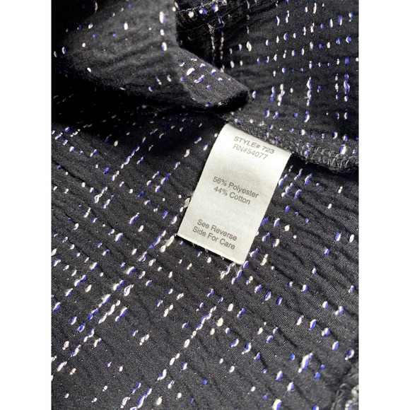 Cabi NWOT Mingle Black Blue White Tweed style Zip Up Woman's Jacket 6‎ - Picture 4 of 9